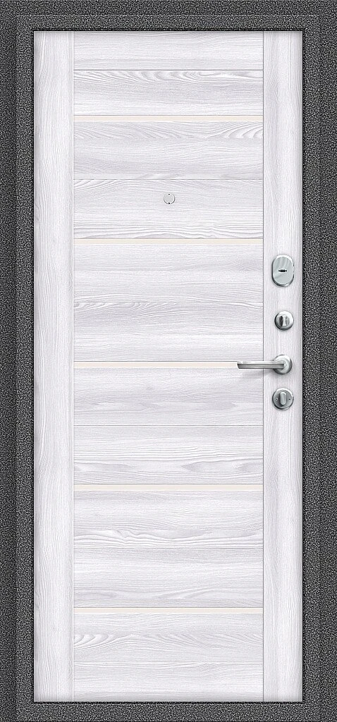 Входная дверь Тайга-9 Антик Серебряный/Царга BR5588 внутренняя сторона