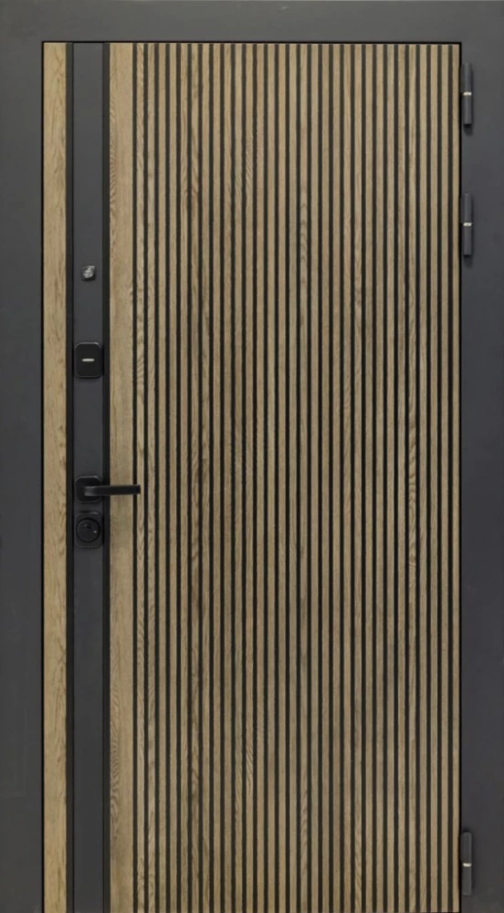 Входная дверь ДвериПРО Rosna СБ-1 (ст. белое, 16мм, капучино) DPRO221077 внешняя сторона