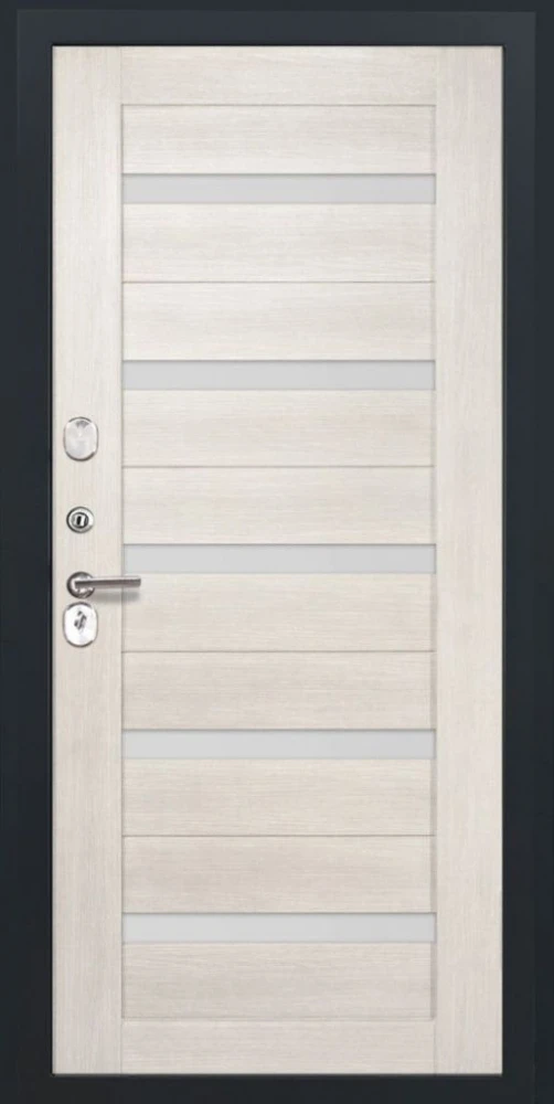 Входная дверь ДвериПРО Модель L-49 СБ-1 (ст. белое, 16мм, беленый дуб) DPRO200518 внутренняя сторона